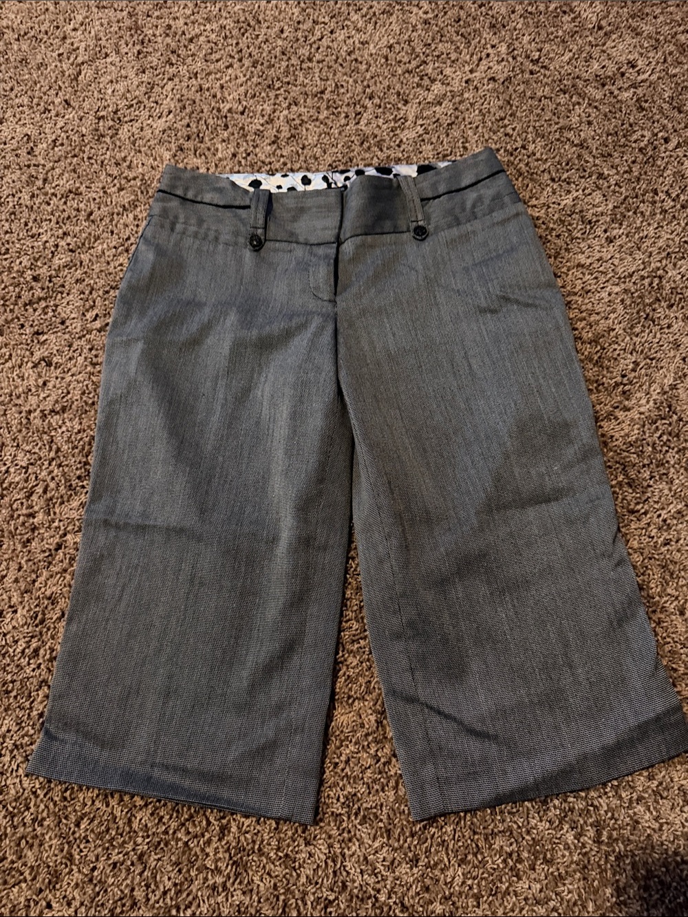 Women Gray Dress Capri - Classic School Style
